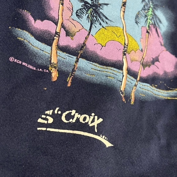 Vintage St. Croix Vacation Tourism Vacation 1980s Destination Sweatshirt - Picture 3 of 4